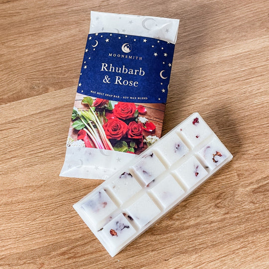 Rhubarb &amp; Rose Wax Melt Snap Bar