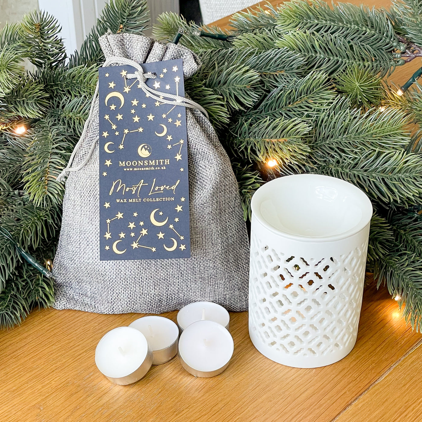 Starter Bundle - Wax Melt Selection Bag & Burner & Tealights