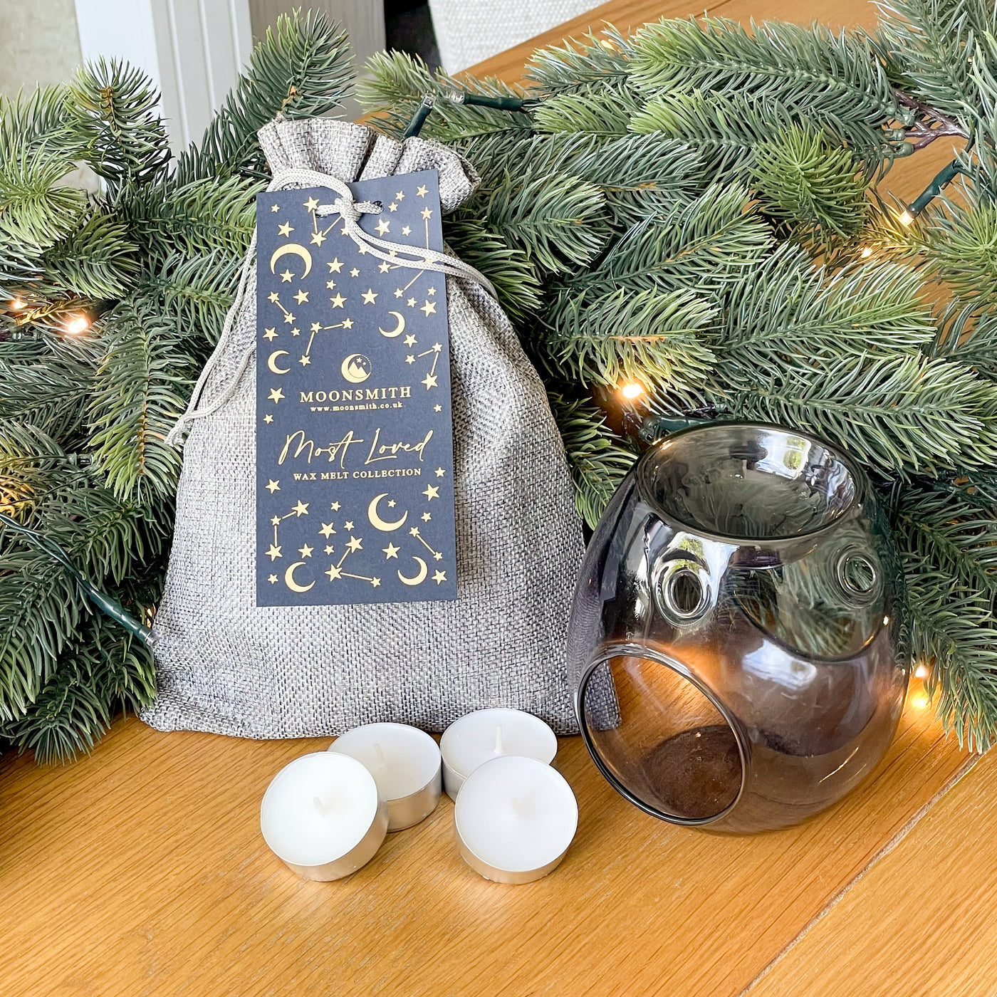 Starter Bundle - Wax Melt Selection Bag & Burner & Tealights