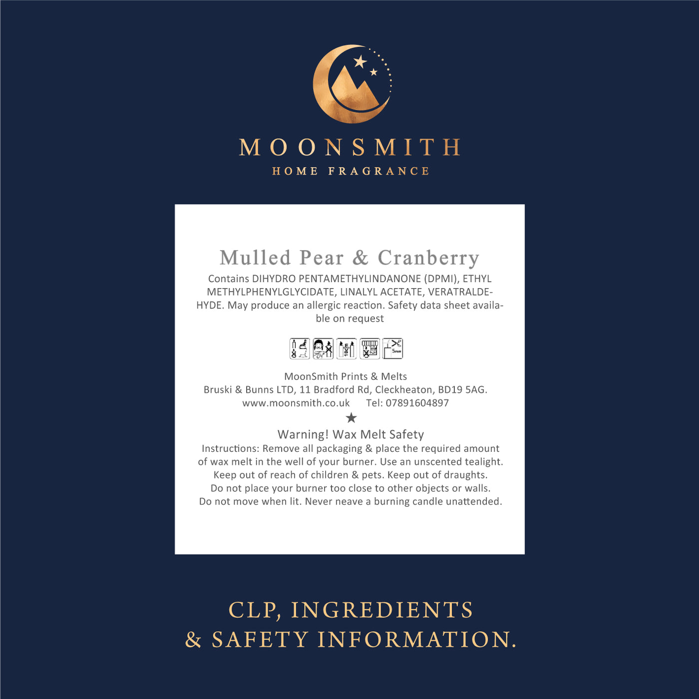 Mulled pear & cranberry Wax Melt Snap Bar